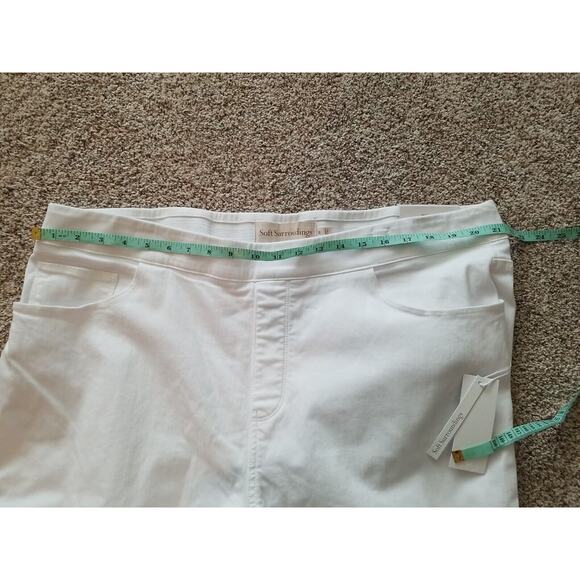 Soft Surroundings The Ultimate Denim‎ Pull On Straight Crop Jeans White Size 2X - Picture 7 of 10